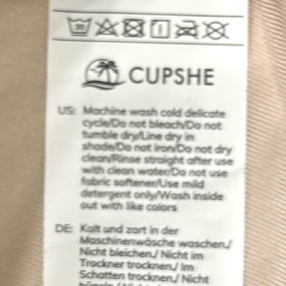 CUPSHE Crisscross Straps Swimsuit Bikini Top Mauve Size XL - Picture 10 of 11